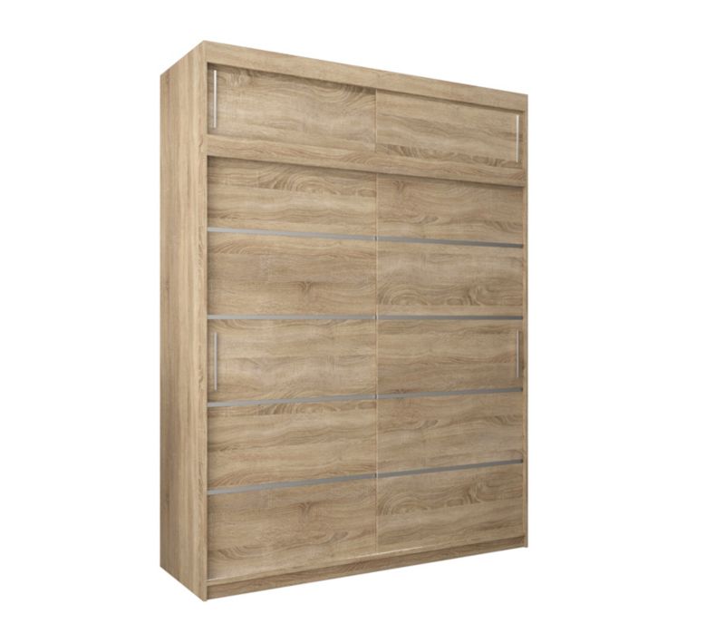 Szafa przesuwna Abiks Verona 1 180 sonoma + sonoma z nadstawką 1 szt.