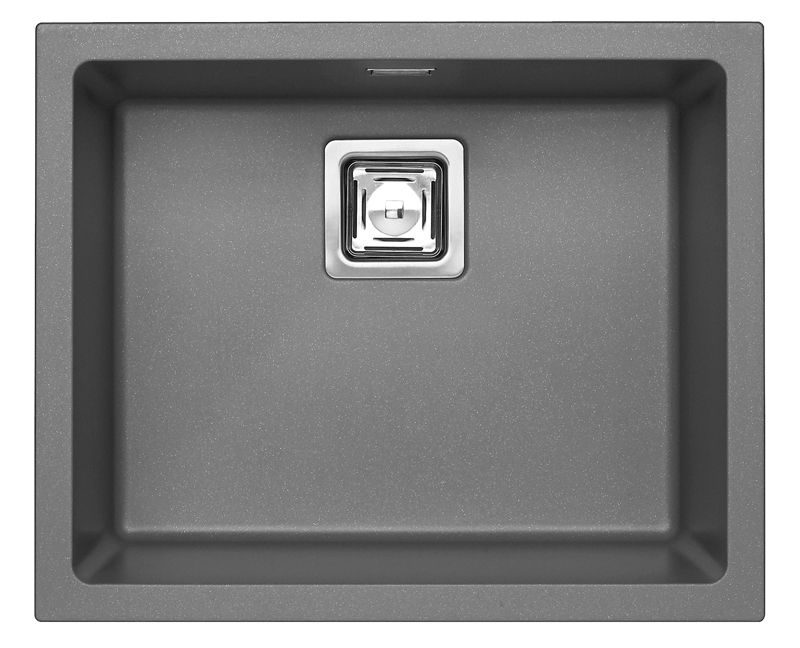 Zlewozmywak granitowy Alveus QUADRIX 50 kol. 04 steel (56x46) 1-komorowy 1szt