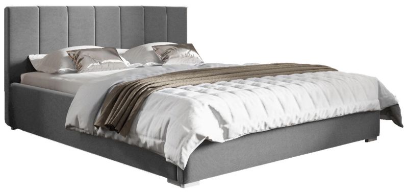 Łóżko 120x200 z materacem i metalowym stelażem Bonni Ledo Szare 1 szt.