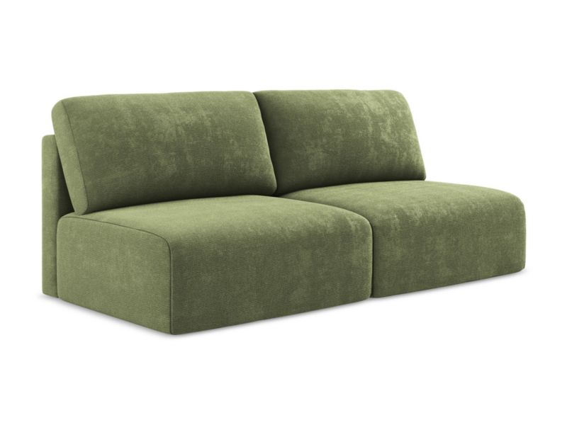 Sofa 3-osobowa z funkcją spania LaMiaSofa OSTIA z tkaniny szenilowej 216x102 cm zielony 1 szt.