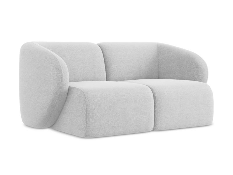 Modułowa sofa 2-osobowa LaMiaSofa CERVO z tkaniny bouclé 174x94 cm srebrny 1 szt.