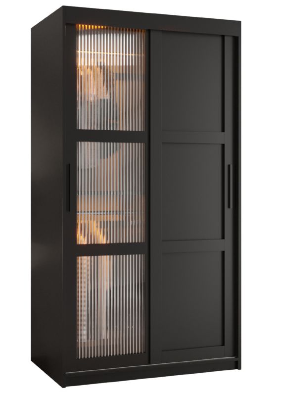 Szafa przesuwna Garderoba Abiks FLUTES 3 100 czarny 1 szt.