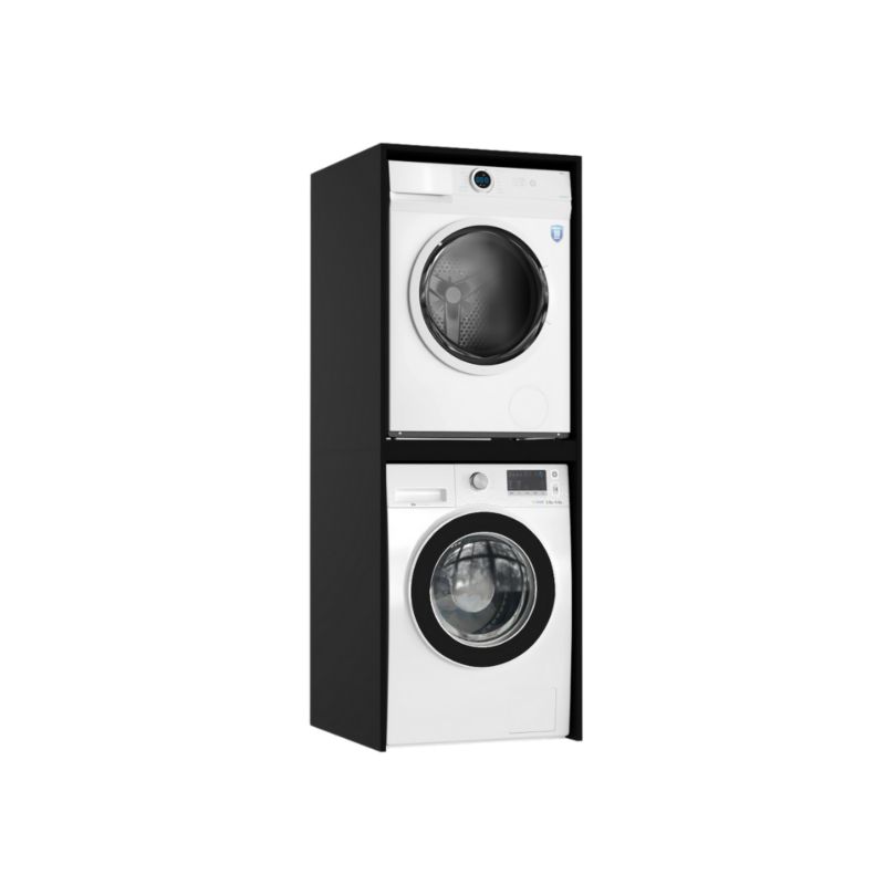 Szafka Łazienkowa SKXMeble Stojąca Na Pralkę Luza Czarny 180x70x67 1szt.