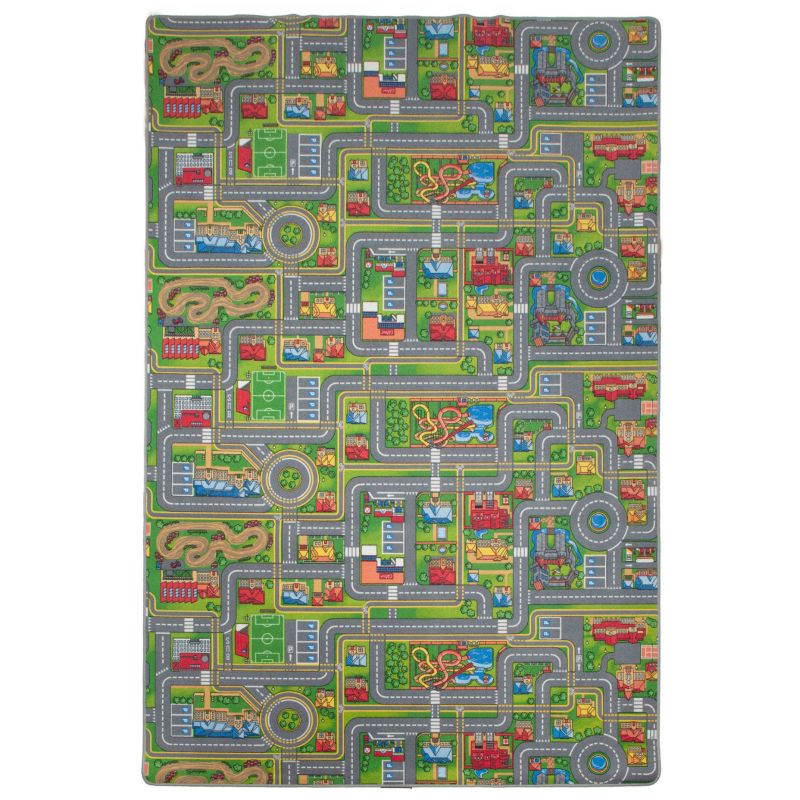 Dywan dziecięcy 100x180 cm Ulice e-floor szary 1 szt