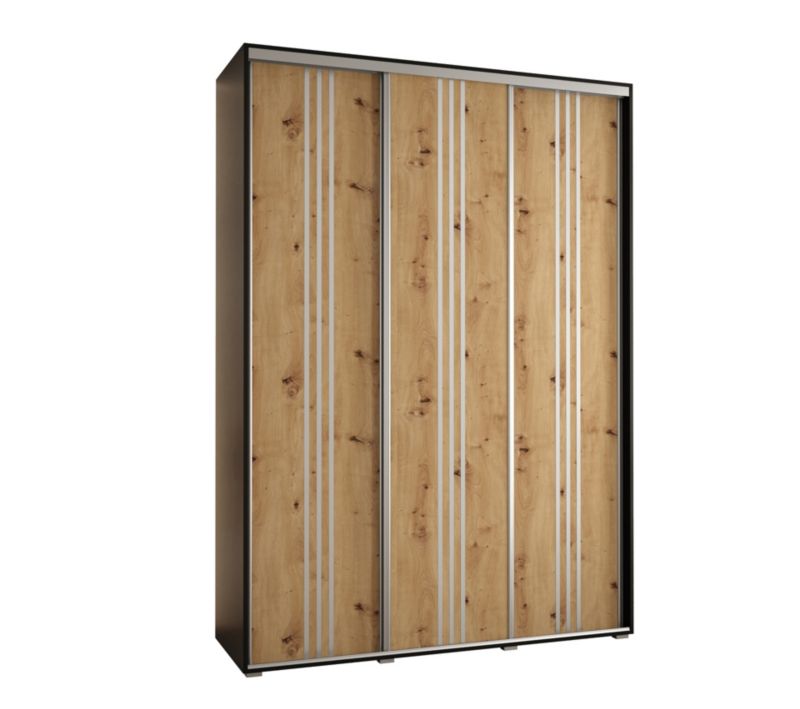 Szafa przesuwna Abiks DAVOS 6 wysoka szer.170cm gł.45cm czarny/artisan/srebrny 1szt.