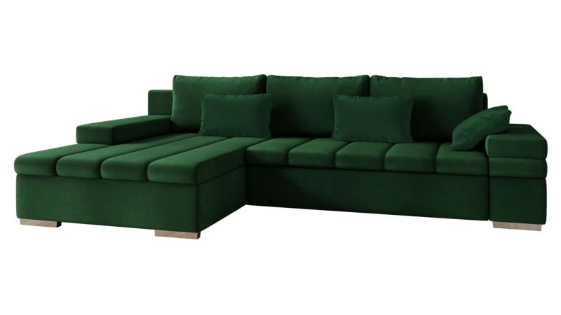 Narożnik z funkcją spania MIRJAN 24 Bangkok lewy butelkowa zieleń 1 szt.