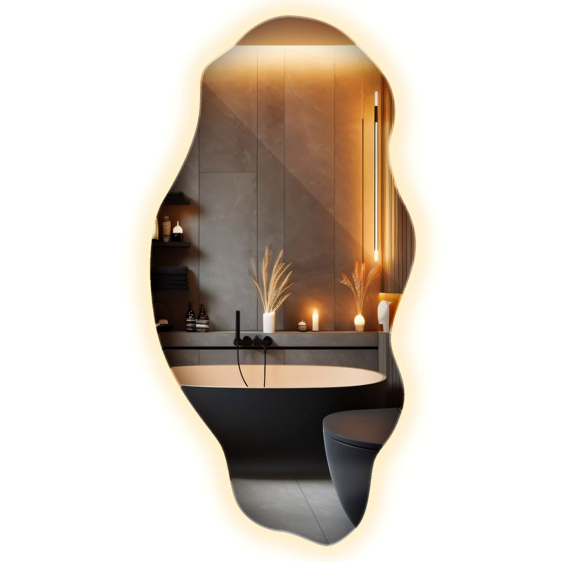 Lustro Ścienne Podświetlane Wallfluent 40 cm x 80 cm Ciepłe LED 1 szt.