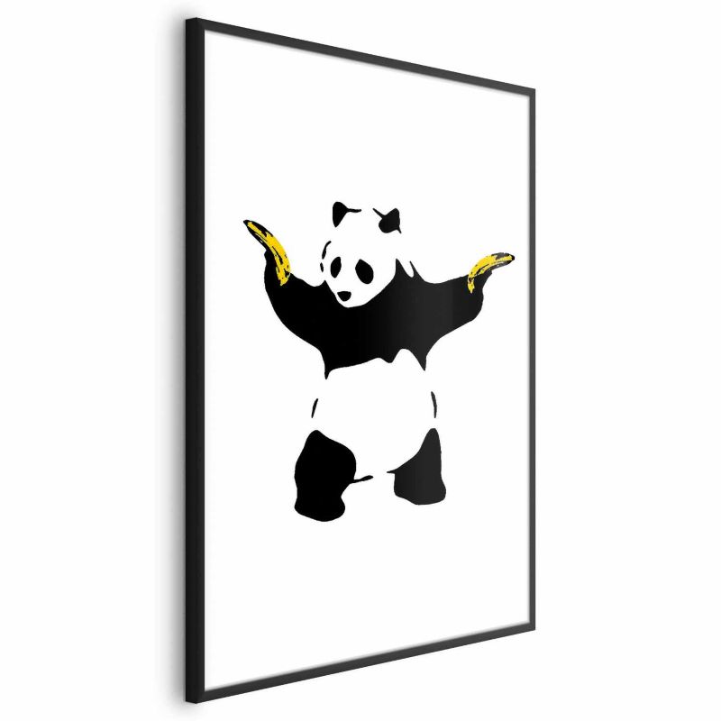 Plakat Artgeist Panda with Guns 60x90 cm z ramą czarną 1 szt