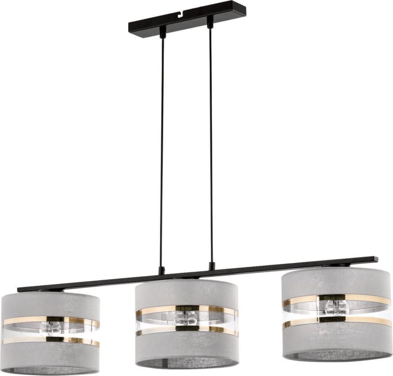 Lampa wisząca Sigma Lighting Sara 4541 czarno-szara dekoracyjna 3xE27 x 1 szt.