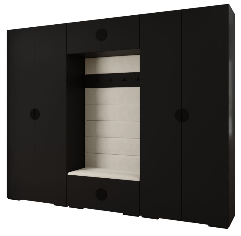 Garderoba do przedpokoju Abiks INOVA 4 Z9 czarny+czarny+manila02 1 szt.