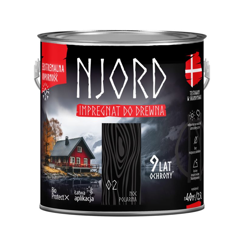 Impregnat do drewna Njord noc polarna 2,5 l