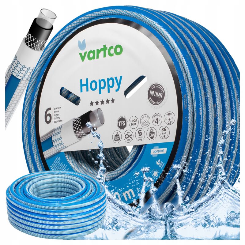 Wąż ogrodowy Vartco Hoppy 6 warstw 1/2" 50m 1 szt.