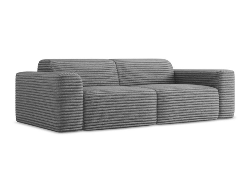 Modułowa sofa 2-osobowa LaMiaSofa BOVA z tkaniny sztruksowej 208x104 cm ciemny szary 1 szt.