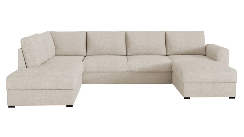 Narożnik z funkcją spania MIRJAN 24 Wilma Premium lewy beżowa bukla 1 szt.