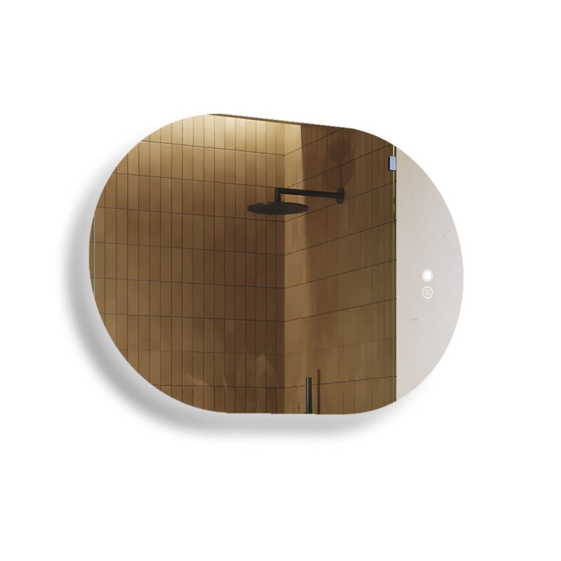 Lustro łazienkowe Artforma LED 100x70cm owalne LED Dual włącznik mata grzewcza POK229 1szt.