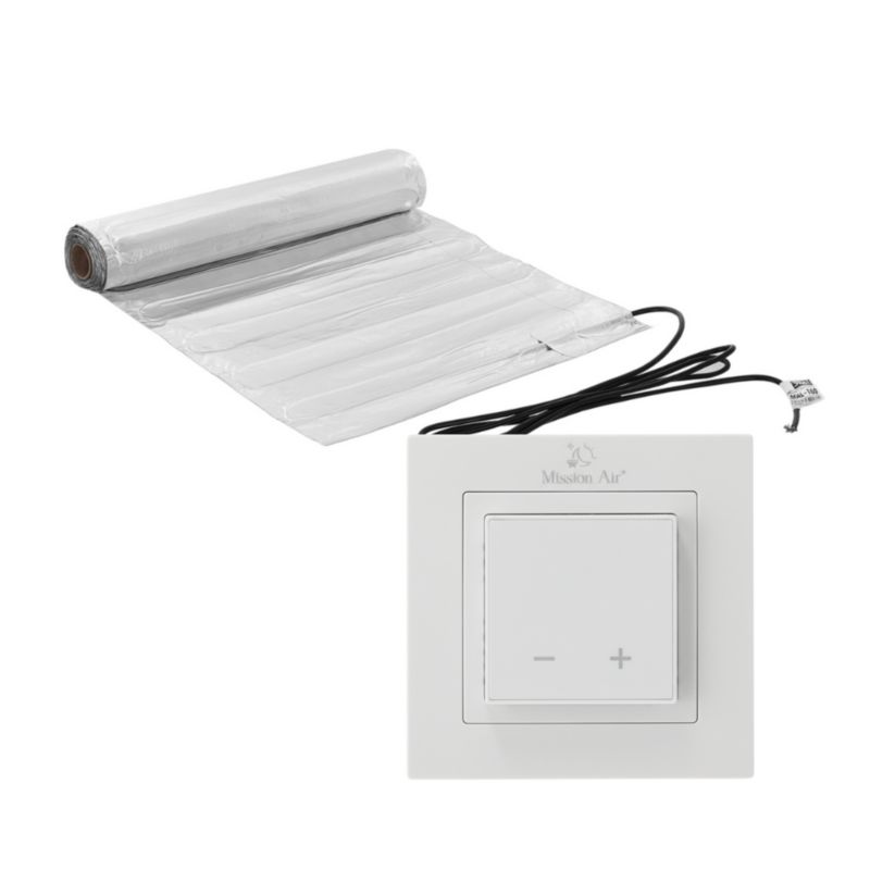 Zestaw mat grzewczych pod panele Mission Air MAL-160 3m² + Aries LCD Biały 1szt