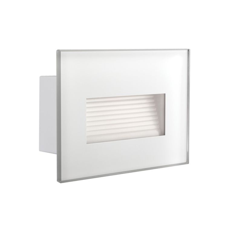 Oprawa zewnętrzna wpuszczana Kanlux Glasi biała LED 3W 3000K 130lm IP44 wym: 8 x 10,5 x 4,2 cm - 1 szt.