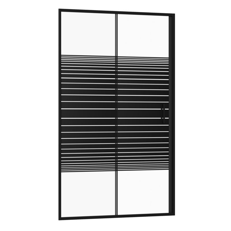 Drzwi prysznicowe przesuwne MERAPI SEVANTE 125 cm czarne 1 szt.