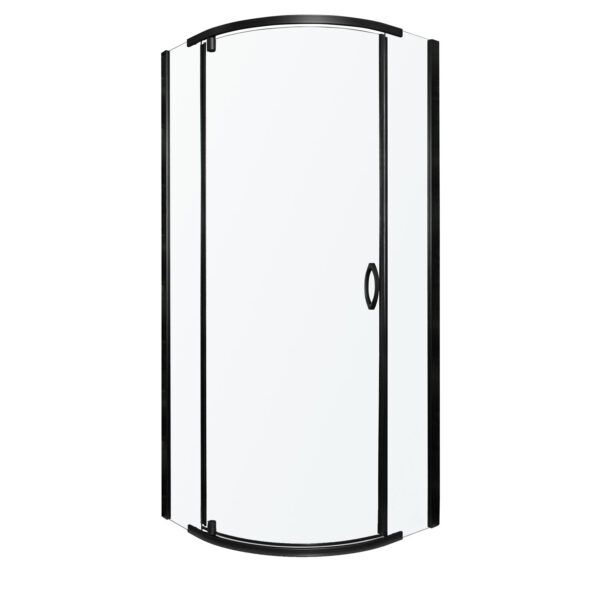 Kabina prysznicowa Kerra Splash BL 80x80 cm szkło transparentne profile czarne uchylna 1 szt.