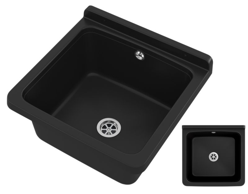 Zlew Gospodarczy Orta Granitan do Garażu, Pralni Czarny