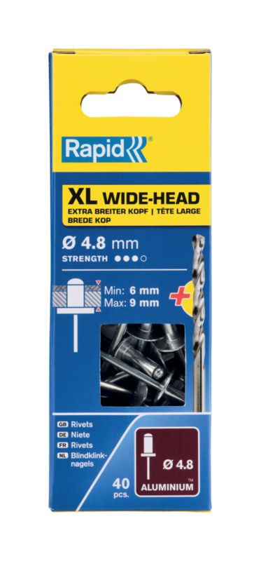 Nity Rapid XL wiertło śr. 4,8 x 12 mm 40 szt.