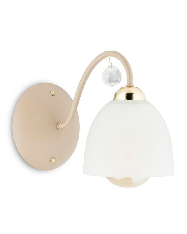 Kinkiet Tina HowHomely Ścienny Beżowo Złoty Taupe 1xE27 60W 1 szt.