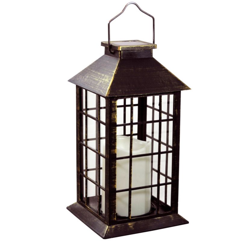 Latarenka ogrodowa Polux Latarenka brązowa solarna 1 x x IP44 wym: 27 x 14 x 14 cm - 1 szt.