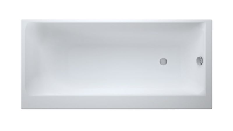 Wanna prostokątna Cersanit Smart 170x80 cm lewa akrylowa, biała, 245 l, 1 szt.