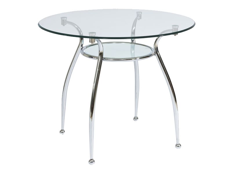 Stół Signal FINEZJA A 90x90 transparentny/chrom 1 szt