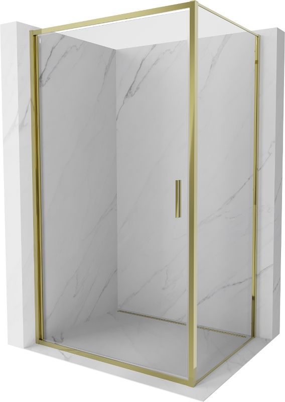 Kabina prysznicowa Mexen Exo uchylna 95 x 100 cm transparent złota 1 szt.