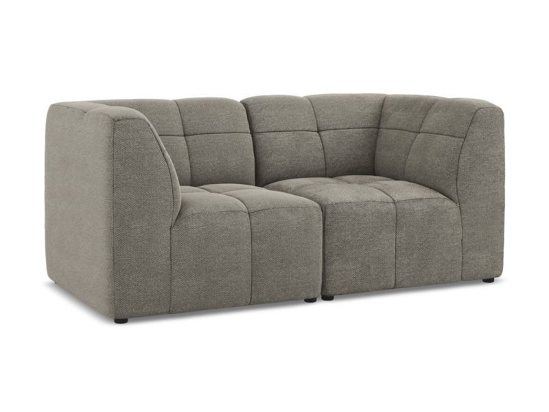 Modułowa sofa 2-osobowa LaMiaSofa GRADO z tkaniny bouclé 180x90 cm szary 1 szt.
