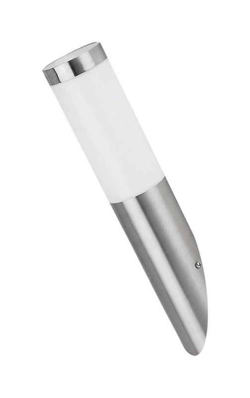 Kinkiet ścienny zewnętrzny Rabalux Inox Torch chrom satynowany-biały 1 x E27 x IP44 wym: 38 x 7,6 x 18 cm - 1 szt.
