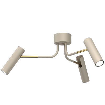 Lampa sufitowa wisząca Luminex Axion 2794 beżowo-złoty połysk minimalistyczna 3xGU10 x 8W 1 szt.