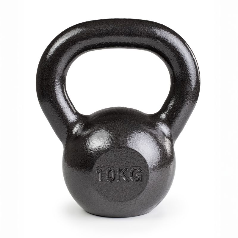 Kettlebell do treningu siłowego Pretorians o wadze 10 kg żeliwny czarny 1 szt.