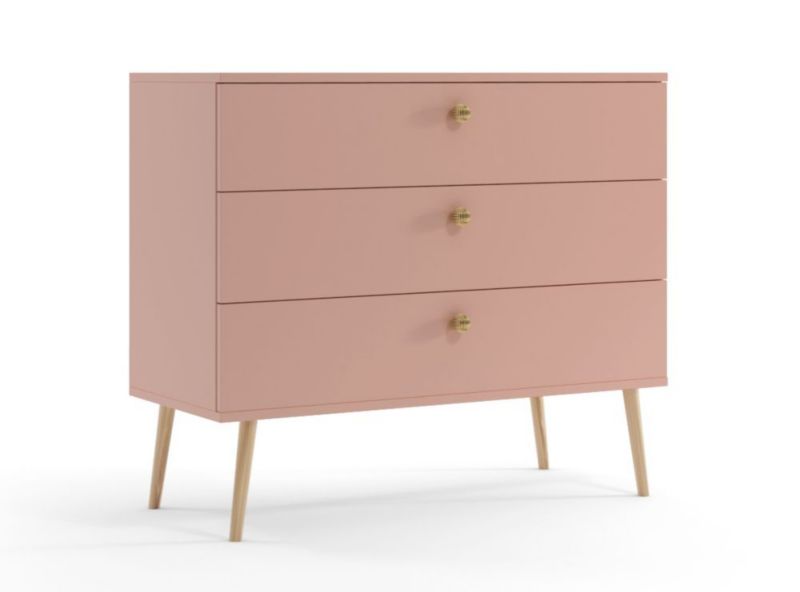Komoda Melimeble LEBEL 2 z szufladami 100cm różowa 1 szt.