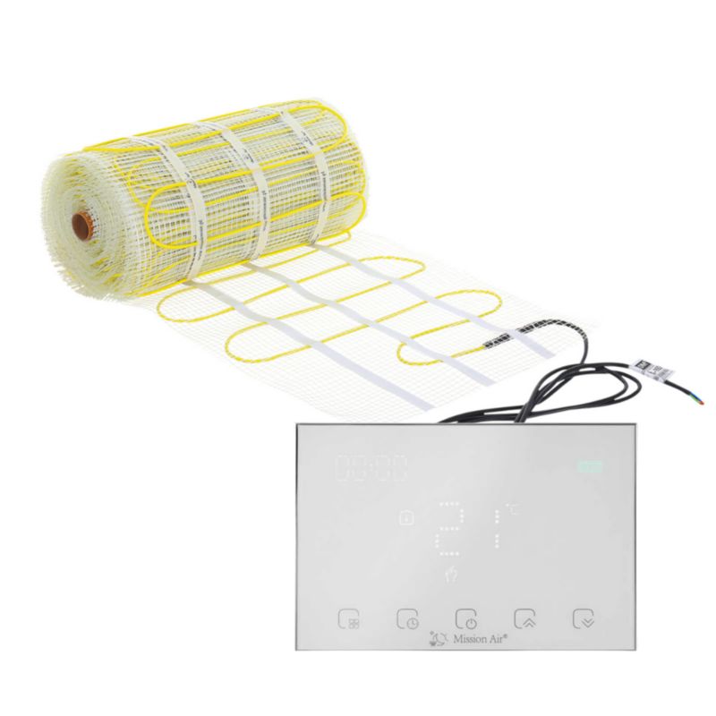 Zestaw mat grzewczych pod płytki Mission Air MA-160 4,5m² + Gemini Biały 1szt