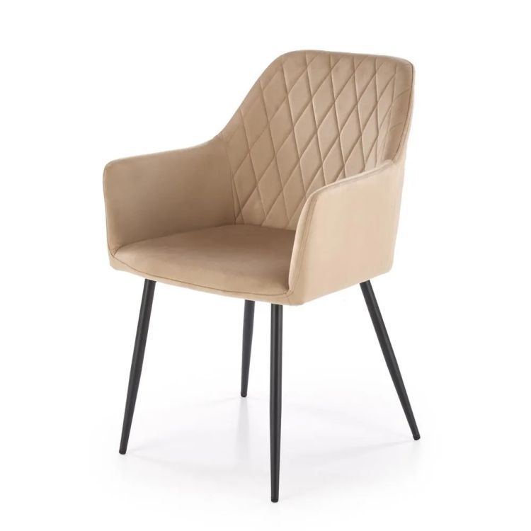 Krzesło Halmar tapicerowane K558 VELVET beżowe 1 szt