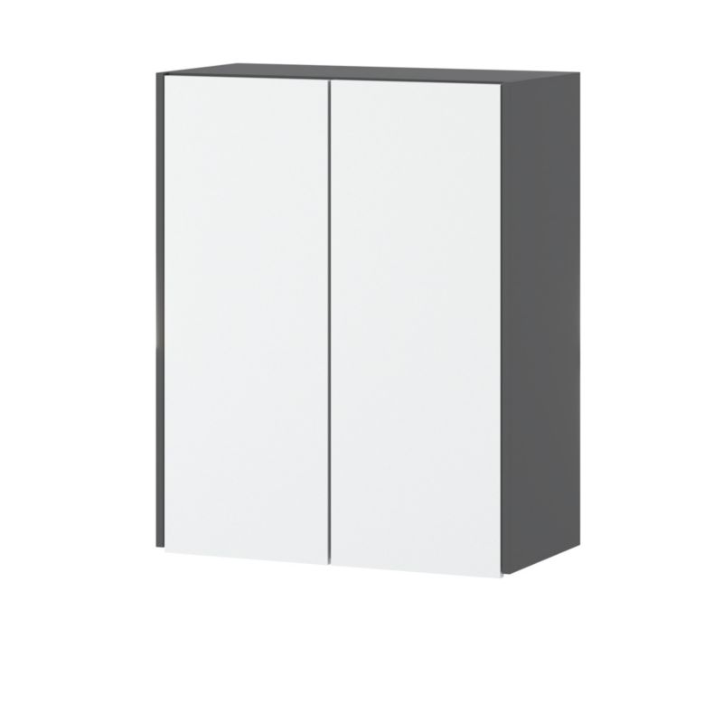 Szafka Kuchenna Hurtownia-Mebli Wisząca Bella górna W80 80cm Szary Mat Biały Mat 80x30x100 cm 1szt.