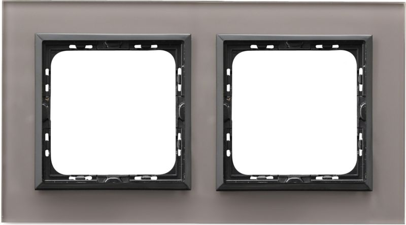 Ramka podwójna Ospel As szkło szare