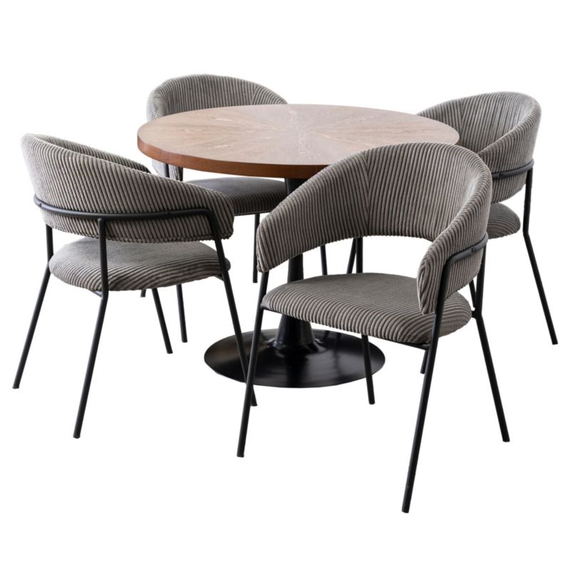 Stół Mebel Elite Z Krzesłami Zestaw Okrągły 100cm Komplet Do Salonu Jadalni Kuchni 1 szt