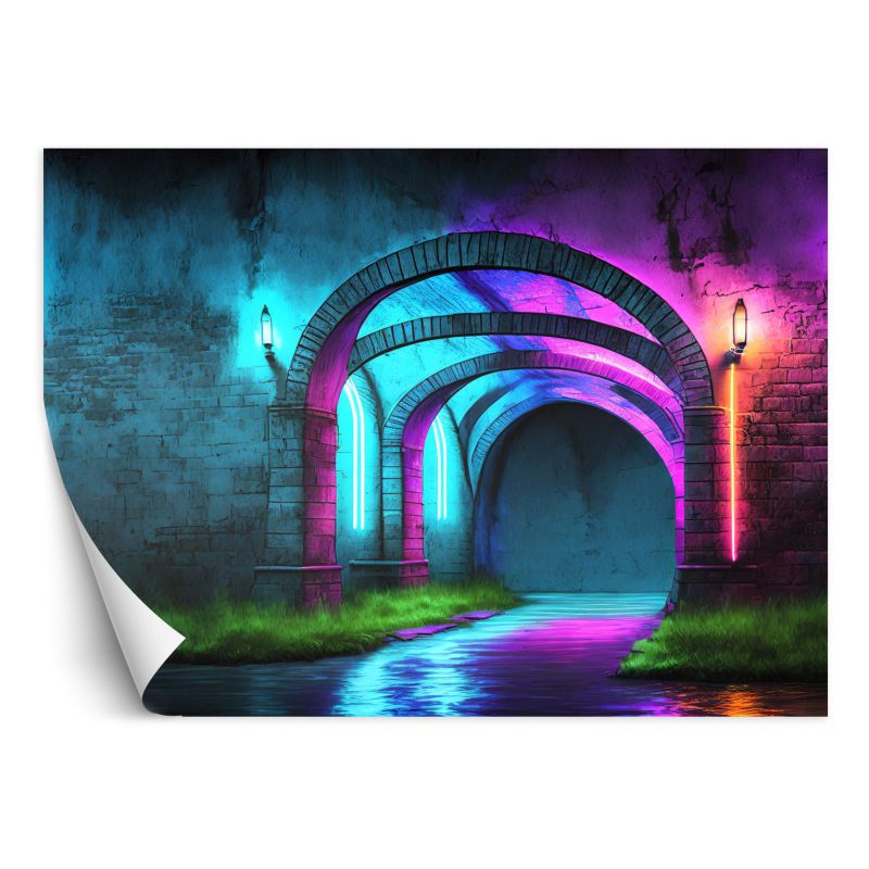 Fototapeta Feeby Abstrakcja tunelu neonowego 150x105 1 szt