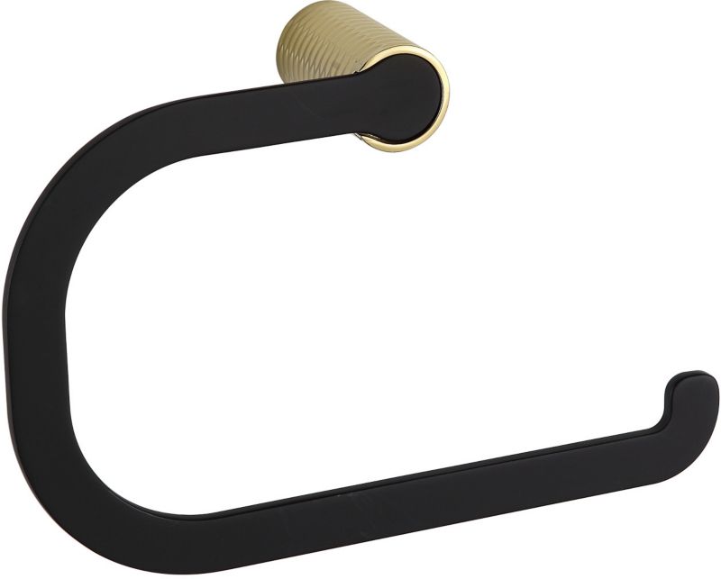 Wieszak na ręcznik ring Mexen Base czarny/złoty 20,5x10,8 cm 1 szt.