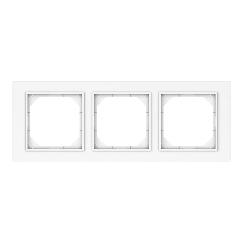 Ramka potrójna DPM Solid Vilma QUADRUM biała