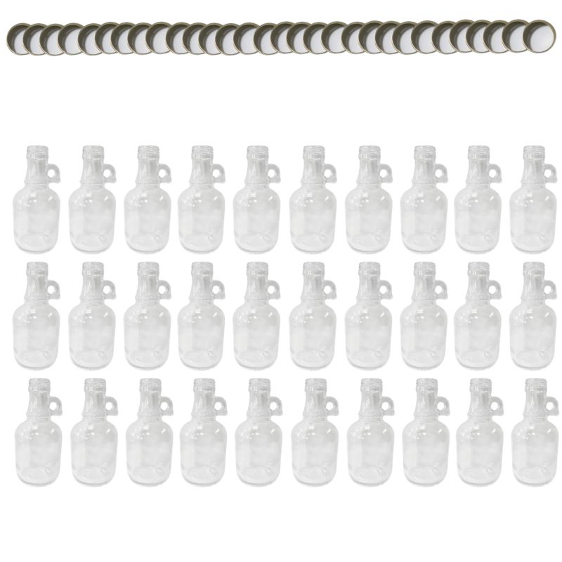 Butelki szklane MODO24 250 ml galon z uchwytem na soki olej i oliwę fi 31 z nakrętkami 30 szt.