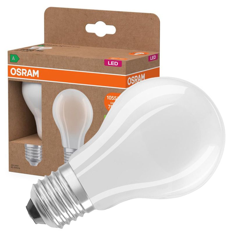 Żarówka LED Osram A60 E27 5W 1055lm 4000K 320st Filament 2 szt.