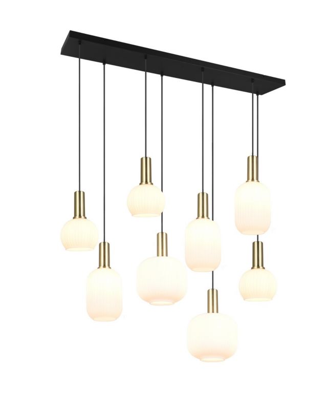 Lampa wisząca Trio Diva 4527 czarno-biała-złota nad stół 8xE27 x 1 szt.