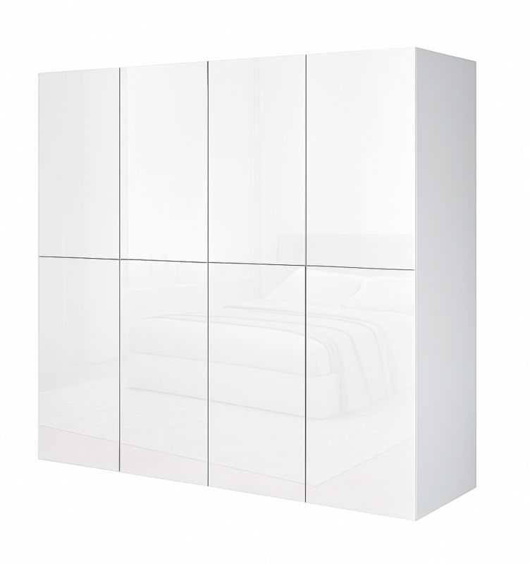 Nowoczesna szafa do sypialni salonu Komoda do sypialni 120X120 biała połysk