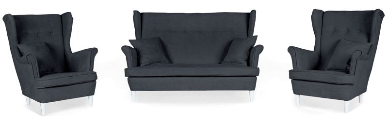 Zestaw wypoczynkowy uszak do salonu sofa fotele Family Meble ARI 1szt