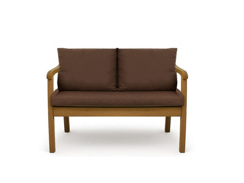 Brązowe poduszka na ławkę ogrodową 100x50x50 cm do użytku na zewnątrz/wewnątrz Setgarden