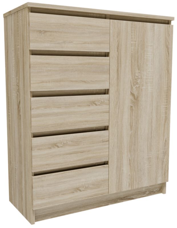 Komoda Matkam szafka K801D5SZSON wysoka dąb sonoma 1 szt.